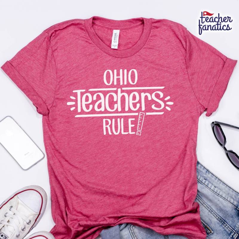 Ohio Teacher Rule School Spirit Shirt - Lustiges State Team T Neue Schüler Erzieher, Zukünftige Ausbilder, Nationale Bildungskonferenzen von TeacherFanatics
