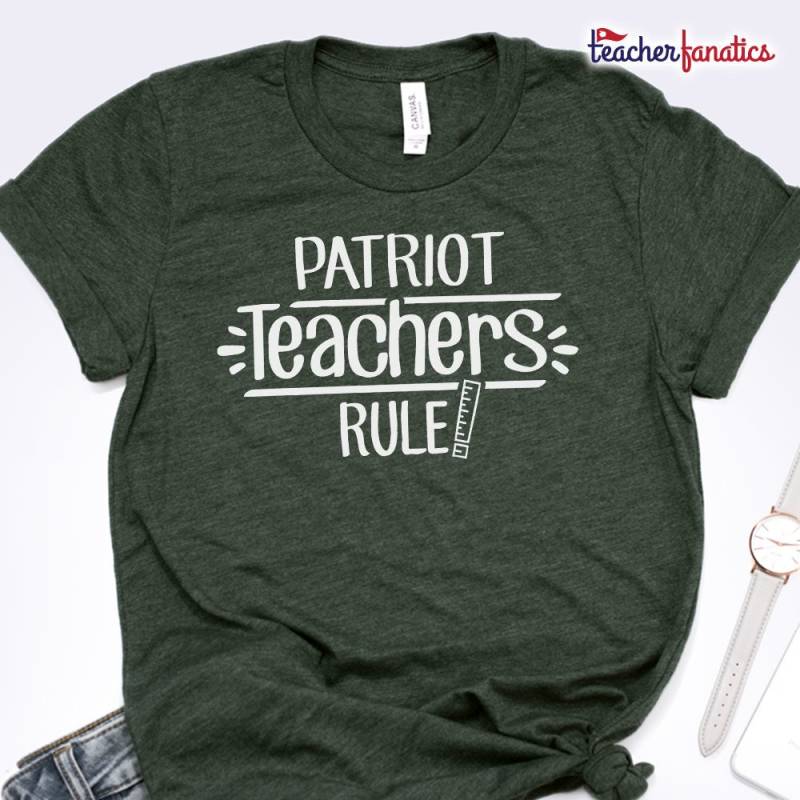 Patriot Teacher Rule School Spirit Shirt - Lustiges Maskottchen Team T Geschenk Für Neue Lehrer, Zukünftige Lehrer Patriot Teacher Rule School Spirit Shirt - Lustiges Maskottchen Team T Geschenk Für Neue Lehrer, Zukünftige Lehrer von TeacherFanatics