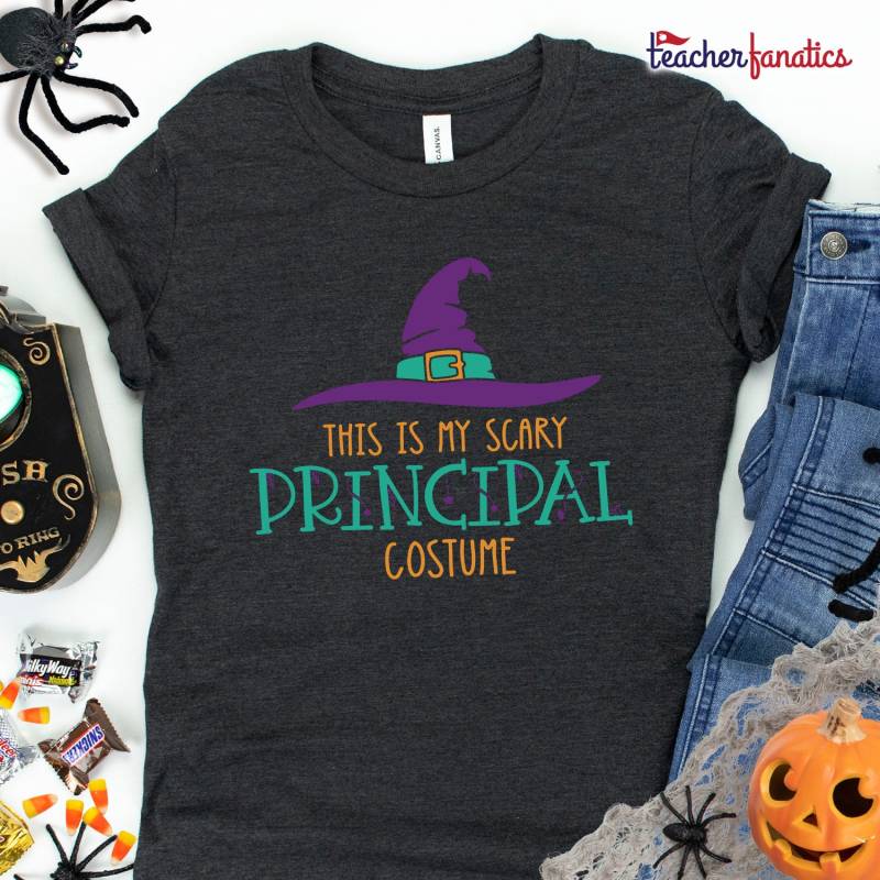 Principal Halloween Shirt - Dies Ist Meine Beängstigend Prinzipal Kostüm Lustige Schulleiter Idee von TeacherFanatics