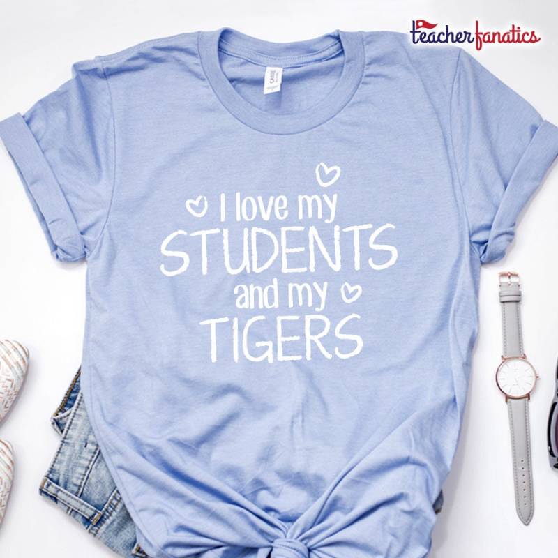 Schule Geist Shirts - Ich Liebe Meine Schüler Und Tiger Geschenk Für Lehrer Wertschätzung, Ruhestand, Weihnachten Maskottchen Team T-Shirt Schule Geist Shirts - Ich Liebe Meine Schüler Und Tiger Geschenk Für Lehrer Wertschätzung, Ruhestand, Weihnachten Maskottchen Team T-Shirt von TeacherFanatics