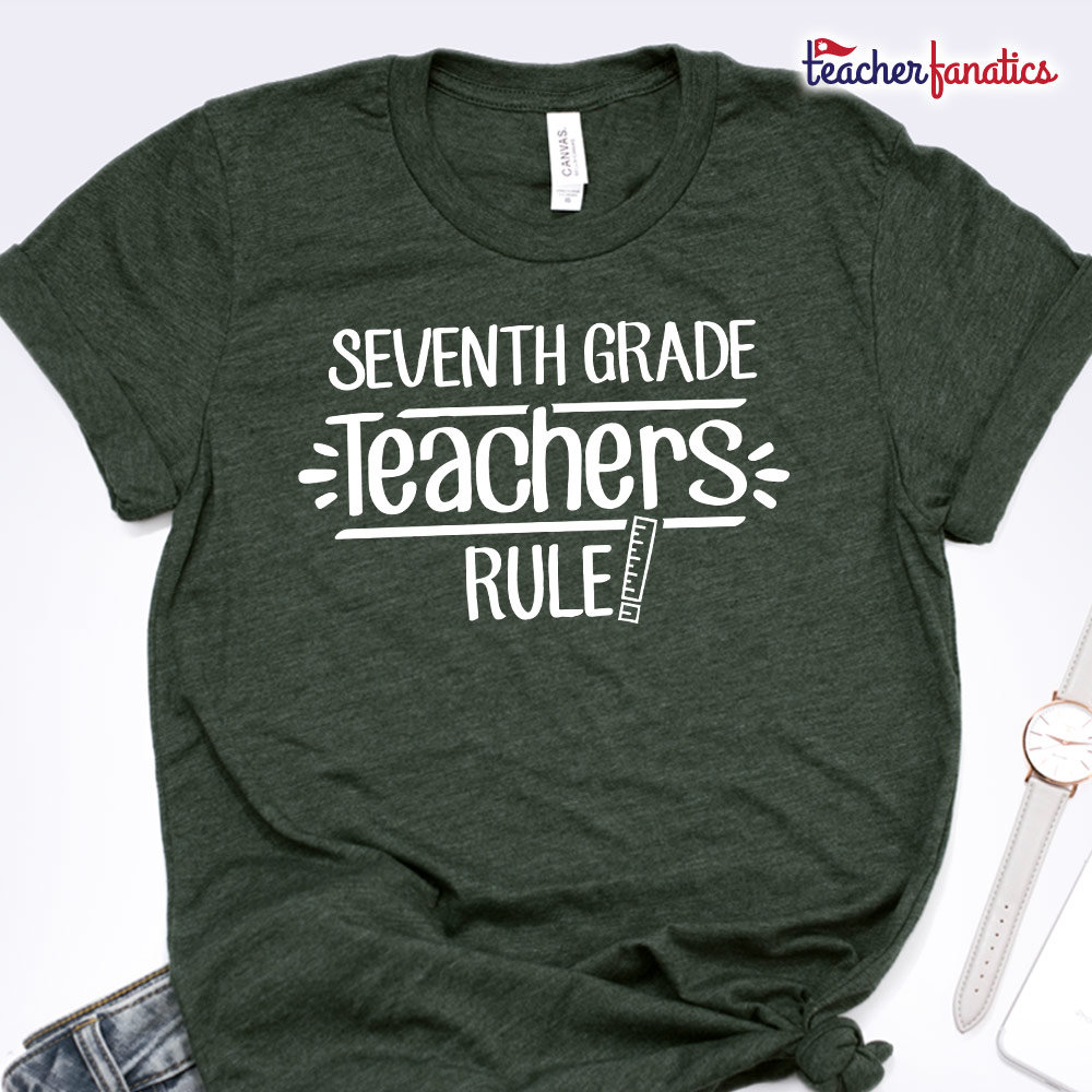 Siebte Klasse Lehrer Regel Shirt - 7. Schulgeist Wertschätzung Geschenk Personalisiertes Schulanfangsshirt Siebte Klasse Lehrer Regel Shirt - 7. Schulgeist Wertschätzung Geschenk Personalisiertes Schulanfangsshirt von TeacherFanatics