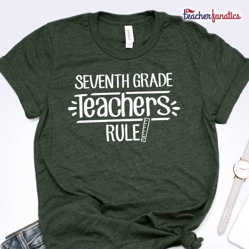 Siebte Klasse Lehrer Regel Shirt - 7. Schulgeist Wertschätzung Geschenk Personalisiertes Schulanfangsshirt Siebte Klasse Lehrer Regel Shirt - 7. Schulgeist Wertschätzung Geschenk Personalisiertes Schulanfangsshirt von TeacherFanatics