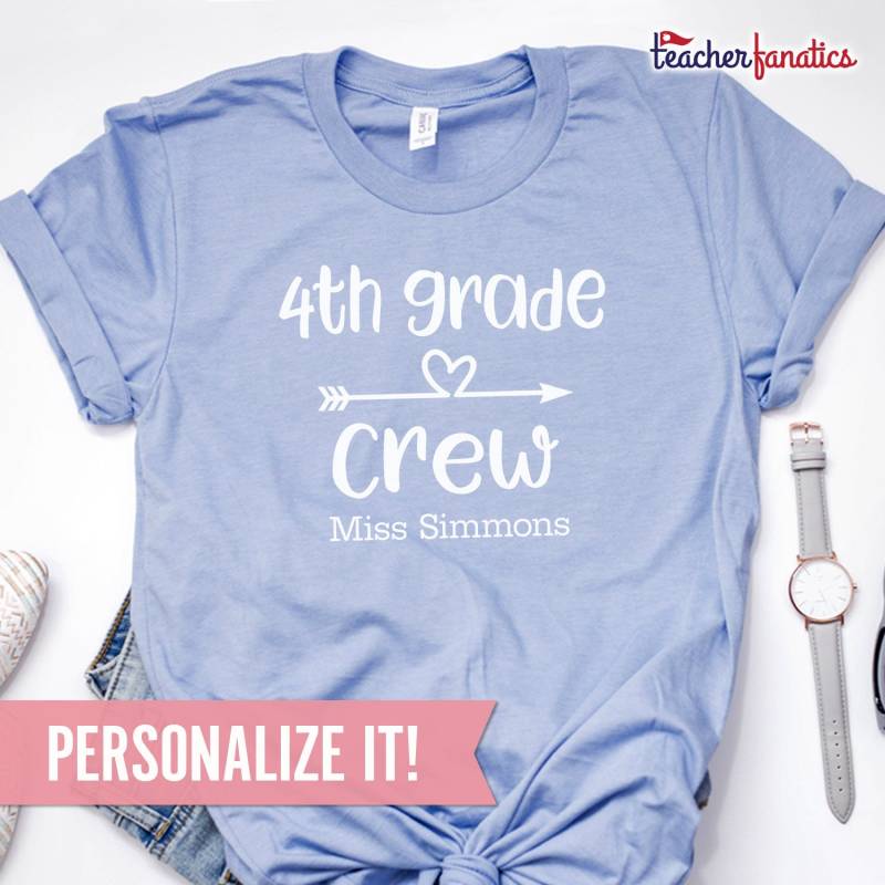 Viertklässler Shirt, 4. Klasse Crew/Kader Stamm Team T-Shirts, Personalisierte Schule Geist Shirts Für Den Ersten Tag Der von TeacherFanatics
