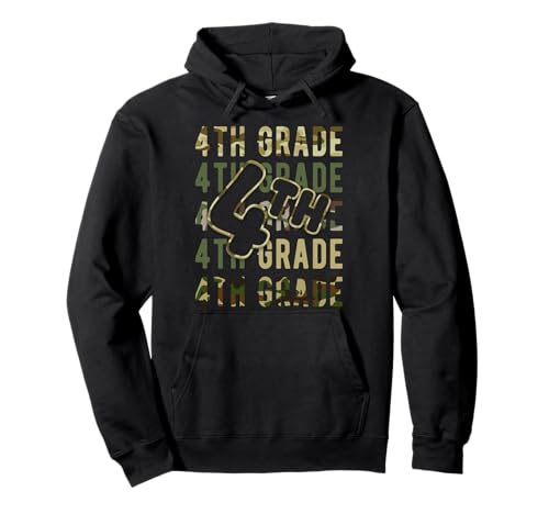 Camo Team Squad für die 4. Klasse, Schulanfang, für Kinder und Jungen Pullover Hoodie Camo Team Squad für die 4. Klasse, Schulanfang, für Kinder und Jungen Pullover Hoodie von Team 4th Grade Squad Back To School Teacher