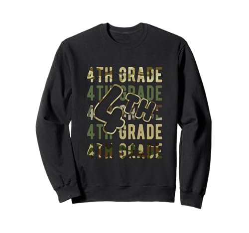 Camo Team Squad für die 4. Klasse, Schulanfang, für Kinder und Jungen Sweatshirt Camo Team Squad für die 4. Klasse, Schulanfang, für Kinder und Jungen Sweatshirt von Team 4th Grade Squad Back To School Teacher