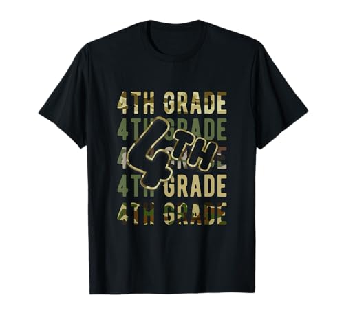 Camo Team Squad für die 4. Klasse, Schulanfang, für Kinder und Jungen T-Shirt Camo Team Squad für die 4. Klasse, Schulanfang, für Kinder und Jungen T-Shirt von Team 4th Grade Squad Back To School Teacher