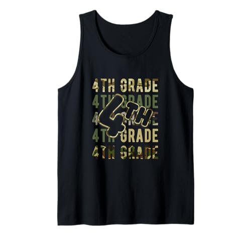 Camo Team Squad für die 4. Klasse, Schulanfang, für Kinder und Jungen Tank Top Camo Team Squad für die 4. Klasse, Schulanfang, für Kinder und Jungen Tank Top von Team 4th Grade Squad Back To School Teacher