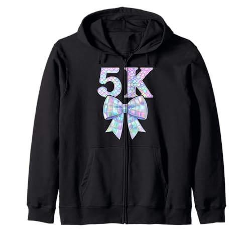 Coquette Bow 5K Teacher Team Damen Preppy Girly Girl Pre K 5 Kapuzenjacke von Team 5K Teacher Women Pre-K 5 Pre Kindergarten 5K