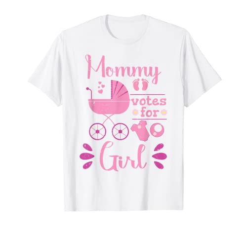 Mama stimmt für Mädchen Future Mom Baby Party Gender Reveal T-Shirt von Team Boy Team Girl Gender Reveal Gift