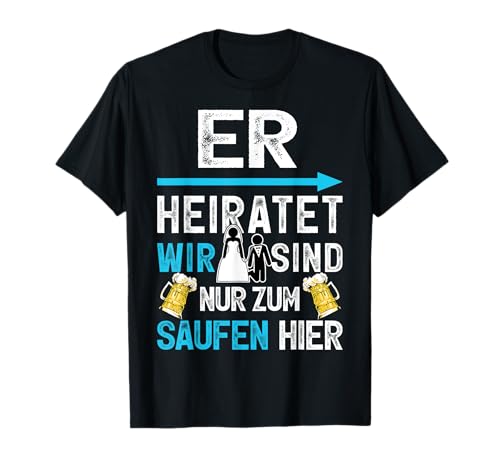 Junggesellenabschied T-Shirt Polterer Polterabend Männer JGA T-Shirt von Team Bräutigam T-Shirts JGA Männer Poltern