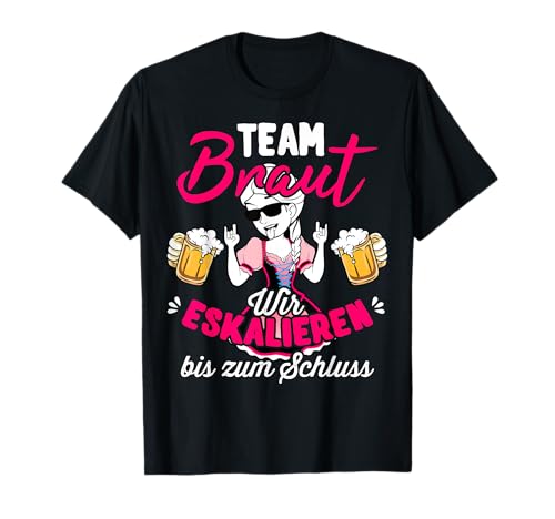 Team Braut Frauen JGA Tshirt Poltern Junggesellinnenabschied T-Shirt von Team Braut JGA Frauen Tshirts Polterabend