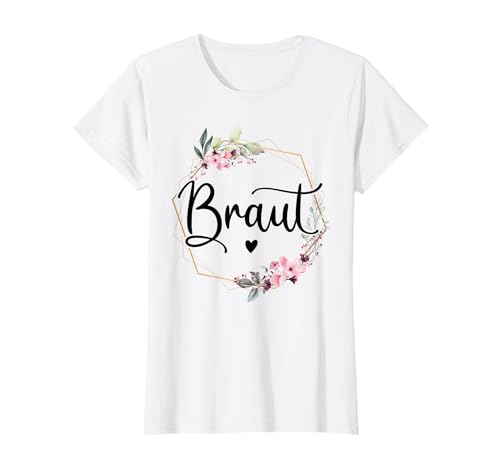 Damen Braut Bride Junggesellenabschied Dezent Herz JGA Bride to be T-Shirt von Team Braut Junggesellinnennabschied Ideen by minta
