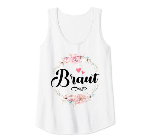 Damen JGA Braut Tshirt Junggesellinnenabschied Weiß Frau Bride Tank Top von Team Braut & Bride T-Shirts für JGA Frauen