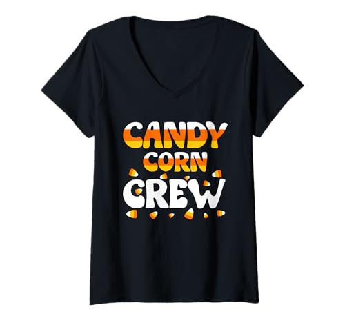 Damen Candy Corn Crew Halloween Costume T-Shirt mit V-Ausschnitt Damen Candy Corn Crew Halloween Costume T-Shirt mit V-Ausschnitt von Team Candy Corn | Spooky Season Threads