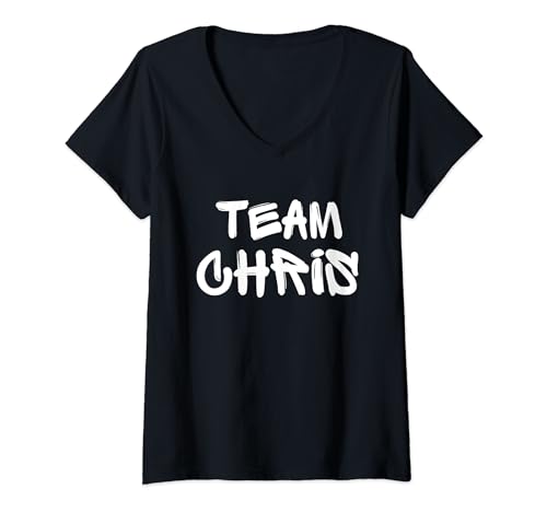 Damen Team Chris T-Shirt mit V-Ausschnitt von Team Chris