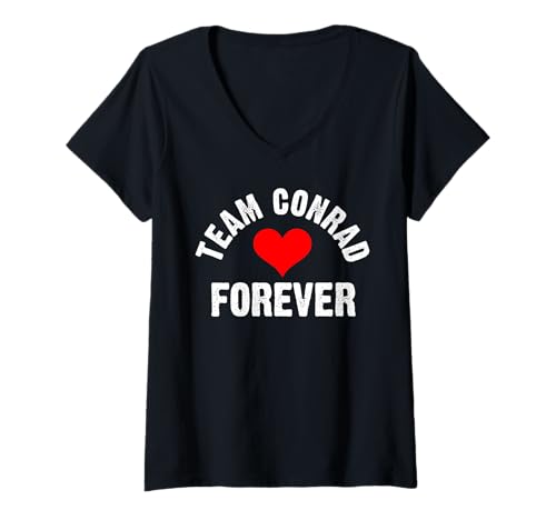 Damen Team Conrad Forever Retro Vintage T-Shirt mit V-Ausschnitt Damen Team Conrad Forever Retro Vintage T-Shirt mit V-Ausschnitt von Team Conrad Retro cooles T -Shirt