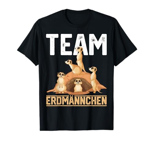 Team Erdmännchen Retro Meerkat Children's Girls Erdmännchen T-Shirt von Team Erdmännchen
