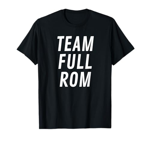 Team Full Rom Fitness Bodybuilding Gym T-Shirt Schwarz S Klassisch Crew-Ausschnitt Kurzarm Unisex-Erwachsene Frauen Fitness von Team Full Rom Powerlifting Geschenkideen