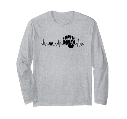 Bowling Heartbeat – Bowler Herren Damen Kinder Bowling-Liebhaber Langarmshirt von Team Heartbeat Bowling Lover Man Woman Kid Bowlers