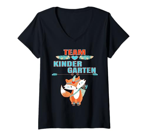 Damen Team Kindergarten Back to School Fox Studenten Lehrer T-Shirt mit V-Ausschnitt Damen Team Kindergarten Back to School Fox Studenten Lehrer T-Shirt mit V-Ausschnitt von Team Kindergarten Back To School FX Sapphire Star