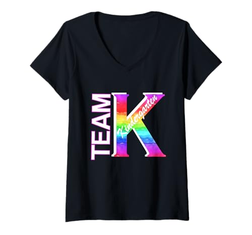 Damen Team, Kindergarten, Coole Ausrüstung für den Schulanfang, für Schüler und Lehrer T-Shirt mit V-Ausschnitt Damen Team, Kindergarten, Coole Ausrüstung für den Schulanfang, für Schüler und Lehrer T-Shirt mit V-Ausschnitt von Team Kindergarten Back To School RB Sapphire Star