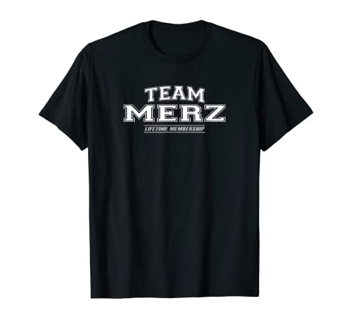 Team Merz Proud Family Gifts | Stolzer Familienname, Nachname Geschenk T-Shirt Schwarz Klein Unisex-Kids Classic Crew Neck Short Sleeve T-Shirt von Team Merz Proud Family Gifts