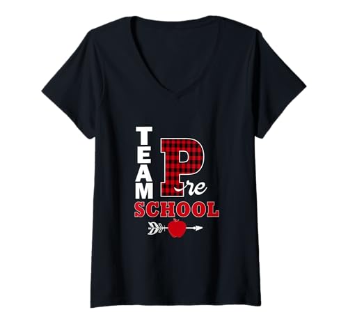 Damen Team Vorschule Spaß Zurück zur Schule Ausrüstung Lehrer Schüler T-Shirt mit V-Ausschnitt Damen Team Vorschule Spaß Zurück zur Schule Ausrüstung Lehrer Schüler T-Shirt mit V-Ausschnitt von Team Pre-School BP Back To School Sapphire Star