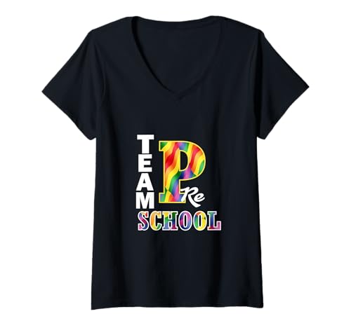 Damen Team Vorschule Spaß Zurück zur Schule Ausrüstung Lehrer Schüler T-Shirt mit V-Ausschnitt Damen Team Vorschule Spaß Zurück zur Schule Ausrüstung Lehrer Schüler T-Shirt mit V-Ausschnitt von Team Pre-School Fun Back To School Sapphire Star