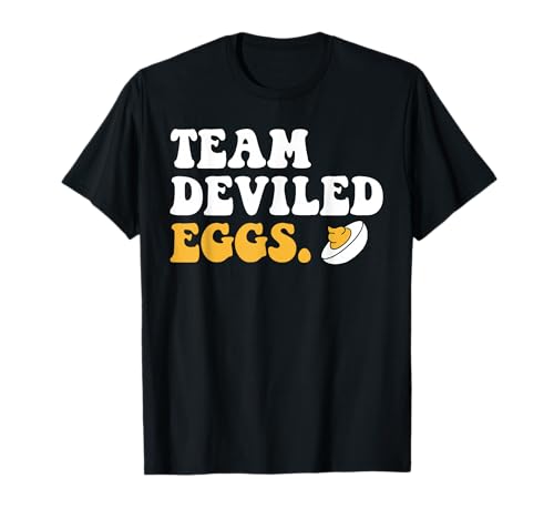 Team Teufel Ei Groovy Retro Thanksgiving Frauen Männer T-Shirt Team Teufel Ei Groovy Retro Thanksgiving Frauen Männer T-Shirt von Team Retro Food Humor teufelte Eierliebhaber T