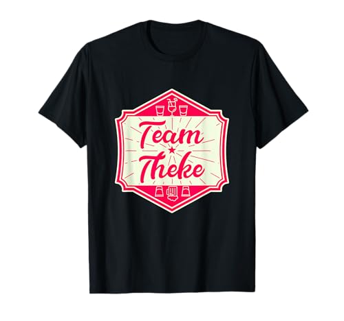 Team Theke T-Shirt - farbenfroh für Damen, Herren, Sommerfest, Schwarz, S, Kurzarm von Team Theke Shirts