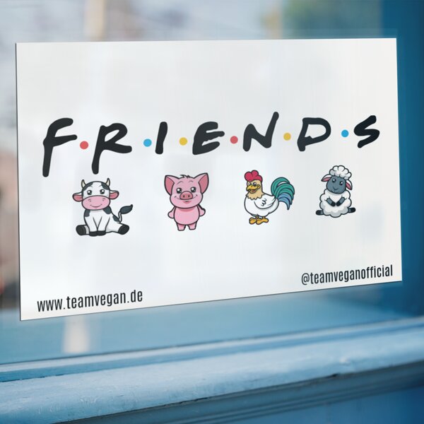 Team Vegan FRIENDS STICKER - 20 STICKER von Team Vegan