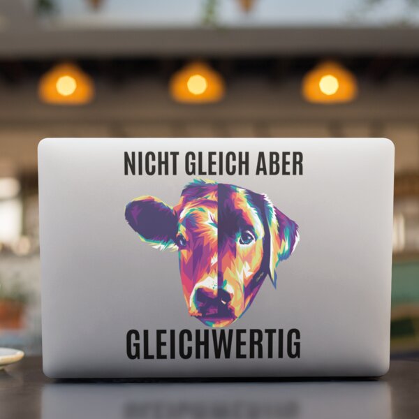 Team Vegan Nicht gleich aber gleichwertig - Autosticker - Aufkleber von Team Vegan