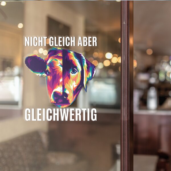 Team Vegan Nicht gleich aber gleichwertig - Autosticker - Aufkleber von Team Vegan