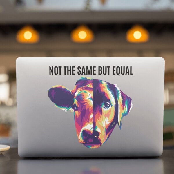 Team Vegan Not the same but equal - Autosticker - Aufkleber von Team Vegan