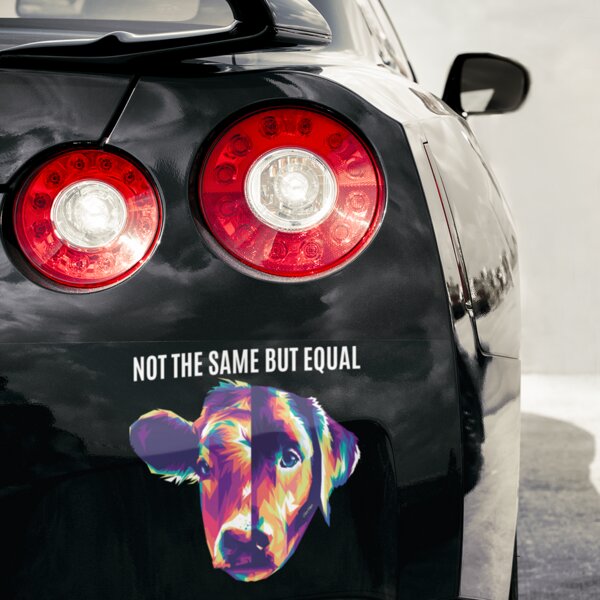 Team Vegan Not the same but equal - Autosticker - Aufkleber von Team Vegan