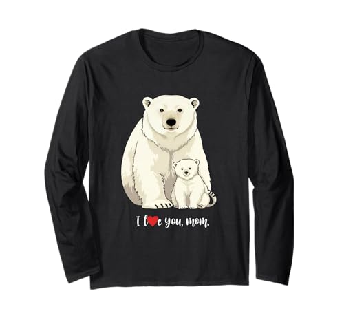 Eisbär und sein Baby Ich liebe dich Mama Familie Liebe Mutter Langarmshirt von Team Zeta
