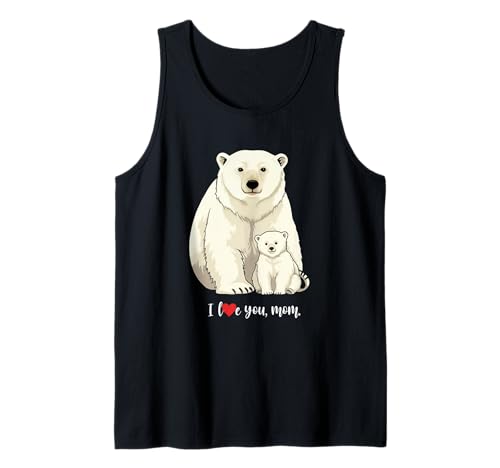 Eisbär und sein Baby Ich liebe dich Mama Familie Liebe Mutter Tank Top von Team Zeta