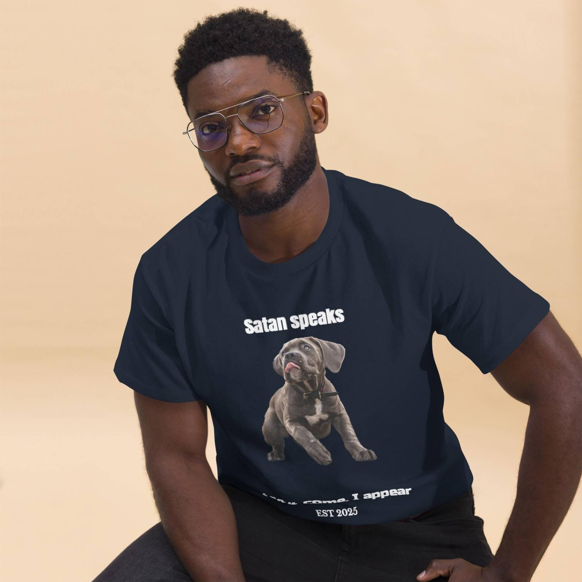 Satan Speaks Shirt | Cane Corso Statement I Don't Come Appear Hundemotiv Est 2025 Geschenk Für Hundefans Satan Speaks Shirt | Cane Corso Statement I Don't Come Appear Hundemotiv Est 2025 Geschenk Für Hundefans von TeamCaneCorso