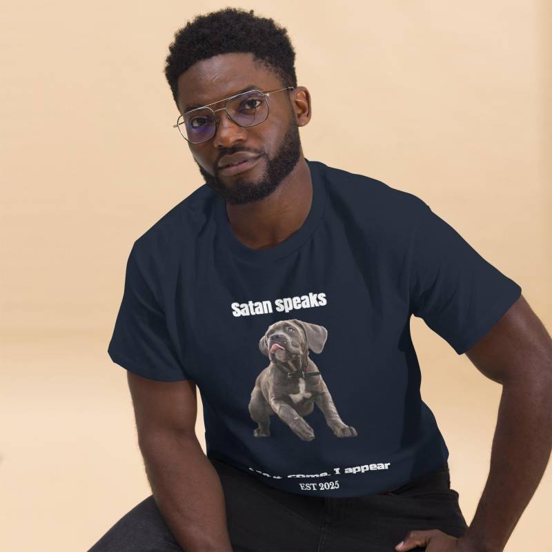 Satan Speaks Shirt | Cane Corso Statement I Don't Come Appear Hundemotiv Est 2025 Geschenk Für Hundefans Satan Speaks Shirt | Cane Corso Statement I Don't Come Appear Hundemotiv Est 2025 Geschenk Für Hundefans von TeamCaneCorso