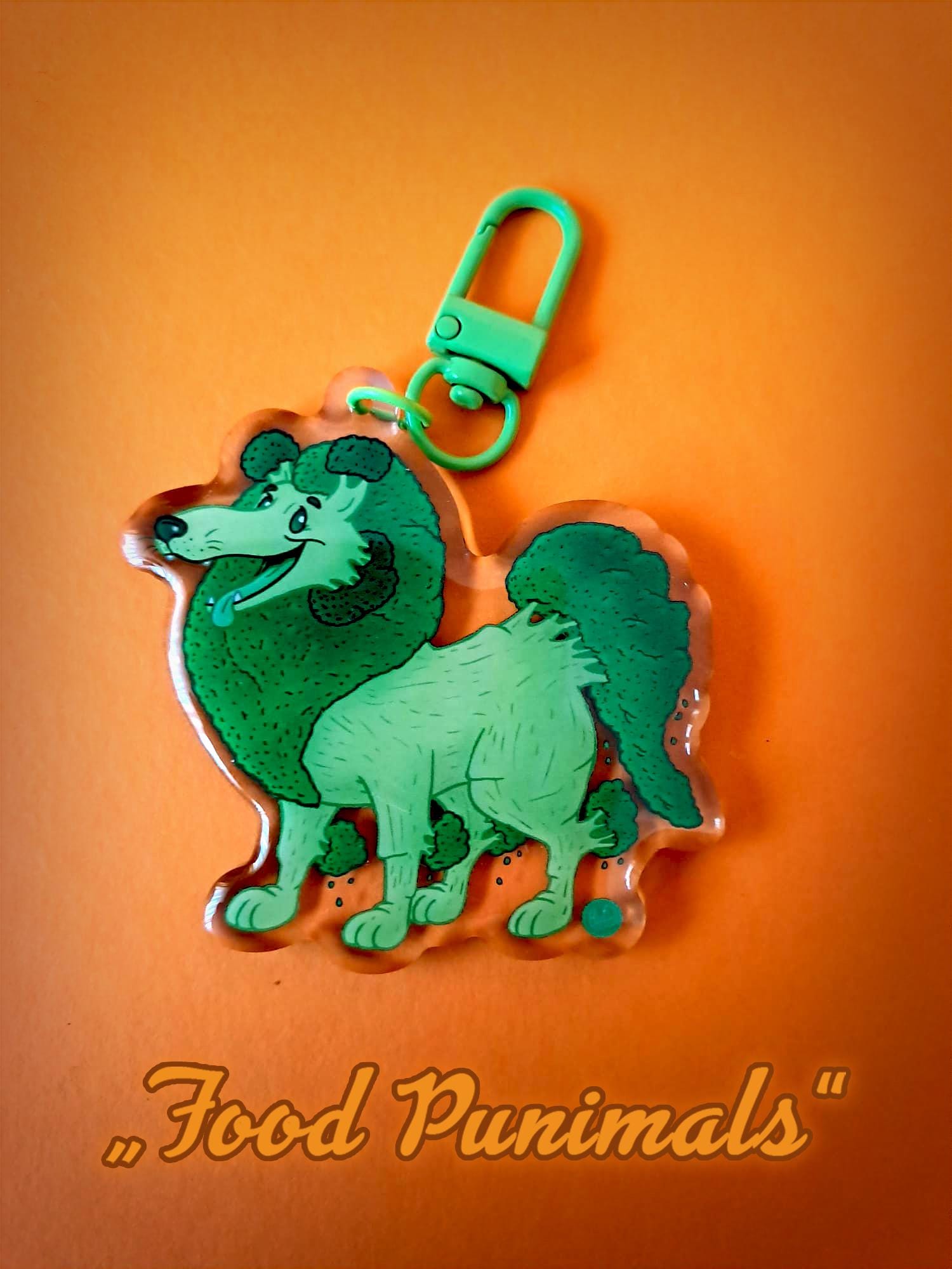 Comicstyle Anhänger/Charm - Punimals Broc-Collie + Postkarte Mit Artwork von TeamPechundSchwefel