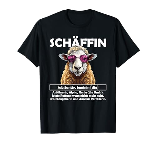 Teamleiterin & Abteilungsleiterin Geschenk Vorgesetzte | Chefin | Schäffin Damen T-Shirt Schwarz Cartoon Cartoon T-Shirt Klein EU S von Teamleiterin & Abteilungsleiterin Geschenk