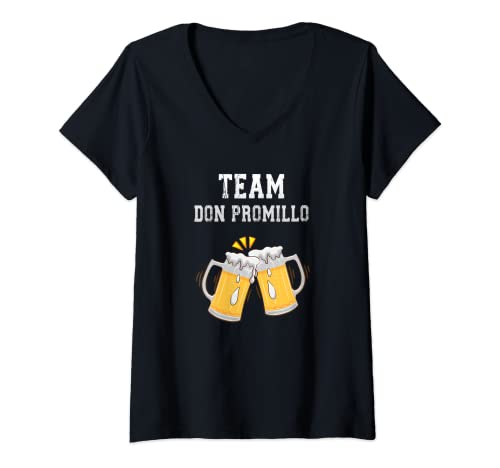 Damen Team Don Promillo, Teamsport, Fun-Motiv, lustige Sprüche T-Shirt mit V-Ausschnitt Damen Team Don Promillo, Teamsport, Fun-Motiv, lustige Sprüche T-Shirt mit V-Ausschnitt von Teamsport, Team Tees