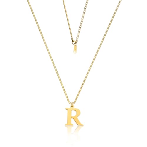 Teaque Kette mit Buchstaben Gold Anhänger Damen Frauen, Buchstaben Kette Gold 18 Karat Vergoldet, Initialen Kette Namen R Hypoallergene Halskette Damen Geschenke für Frauen, Ketten für Damen Teenager Teaque Kette mit Buchstaben Gold Anhänger Damen Frauen, Buchstaben Kette Gold 18 Karat Vergoldet, Initialen Kette Namen R Hypoallergene Halskette Damen Geschenke für Frauen, Ketten für Damen Teenager von Teaque
