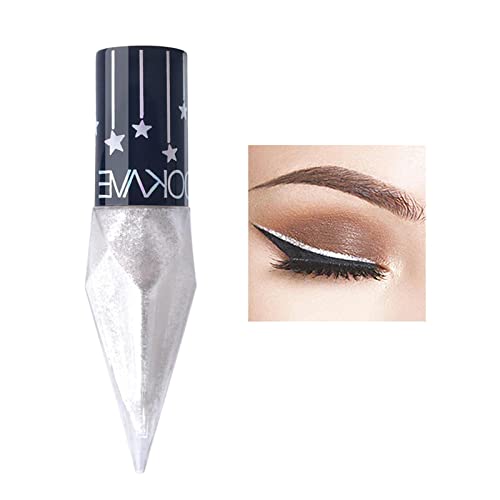 Flüssiger Glitzer-Eyeliner | Glänzender Glitzer-Eyeliner-Flüssigkeit | Farbperlen-wasserdichter Eyeliner, bunte schnell trocknende Lidschatten-Schimmer-Kosmetik für Tebinzi von Tebinzi