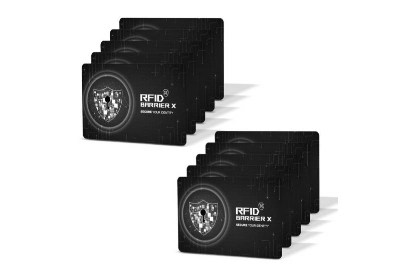Tec-Expert Geldbörse 10x RFID NFC Scan Block Schutzkarten Geldbörse Geldbeutel Abschirmung (10-tlg., Set aus 10x RFID / NFC Block Card), RFID Blocker Karte, NFC Block Card von Tec-Expert
