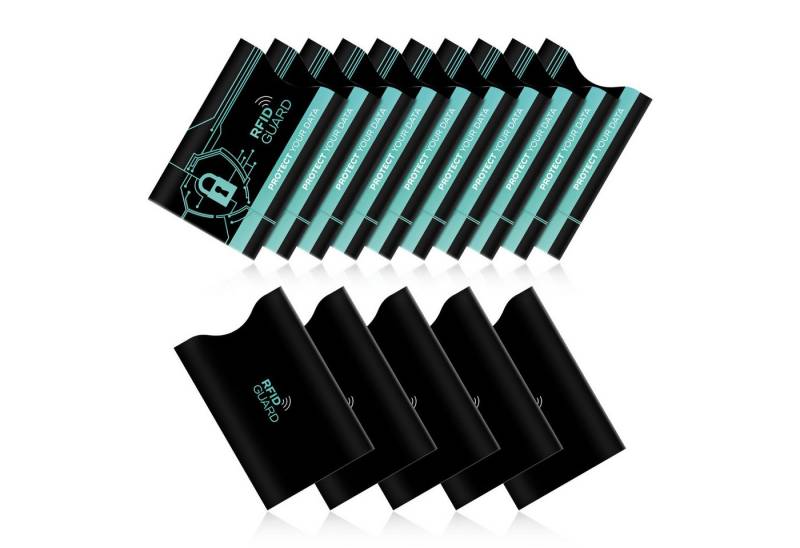 Tec-Expert Geldbörse RFID GUARD 15x NFC Scan Blocker Schutz Hülle Set Karte Scheckkart (15-tlg., Set aus 15x RFID / NFC Blocker Sleeve), RFID-Blocker Hülle, NFC Schutzhülle von Tec-Expert