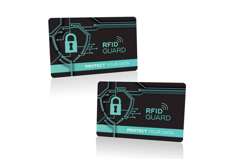 Tec-Expert Geldbörse RFID GUARD 2x RFID NFC Scan Blocker Karte Abschirmung Geldbörse (2-tlg., Set aus 2x RFID / NFC Block Card), RFID Blocker Karte, NFC Block Card von Tec-Expert