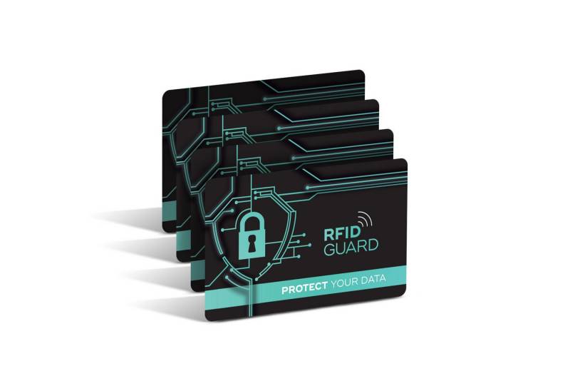 Tec-Expert Geldbörse 4x RFID NFC Scan Blocker Karte Card Abschirmung Geldbörse (4-tlg., Set aus 4x RFID / NFC Block Card), RFID Blocker Karte, NFC Block Card von Tec-Expert