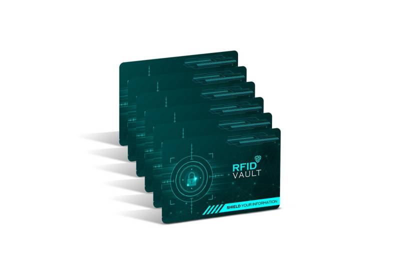 Tec-Expert Geldbörse 6 Stück RFID / NFC Blockkarten Auslesen Scan Schutz Karte Card (6-tlg., Set aus 6x RFID / NFC Block Card), RFID Blocker Karte, NFC Block Card von Tec-Expert