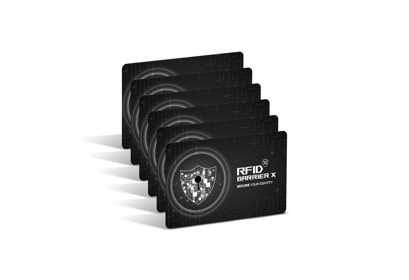 Tec-Expert Geldbörse 6x RFID NFC Scan Block Schutzkarten Geldbörse Geldbeutel Abschirmung (6-tlg., Set aus 6x RFID / NFC Block Card), RFID Blocker Karte, NFC Block Card von Tec-Expert